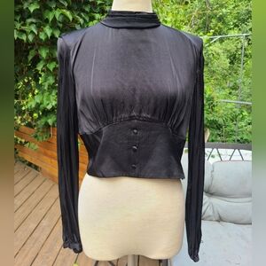 ZARA Satin effect button up top